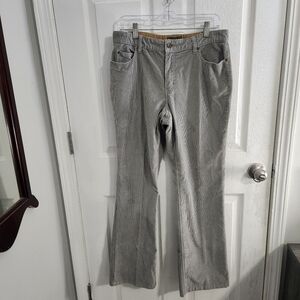 Eddie Bauer grey corduroy bootcut pants women size 10 outdoor countrycore